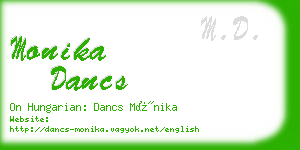 monika dancs business card